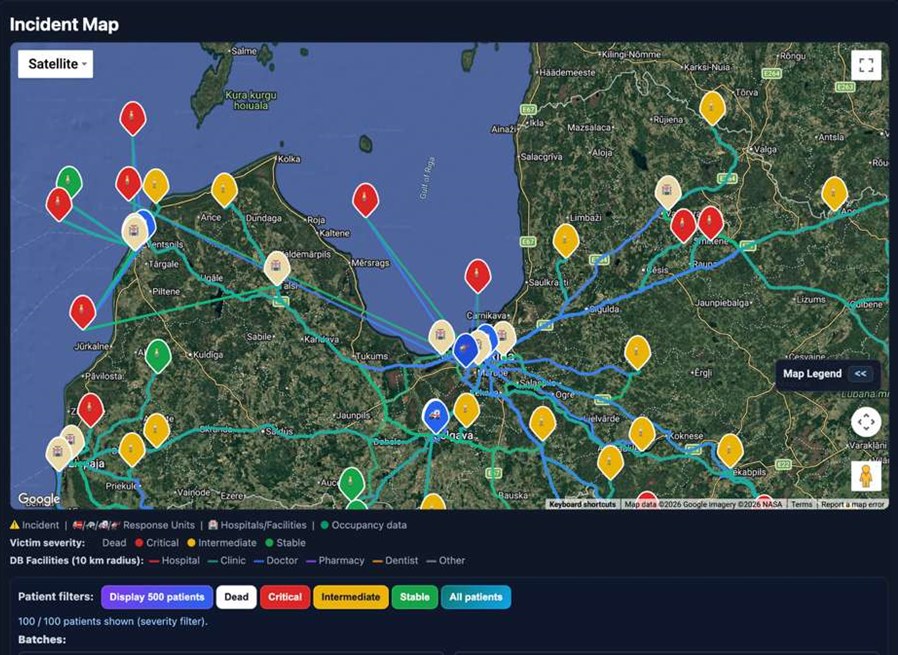 Aperçu cockpit HELVERES — Incident map